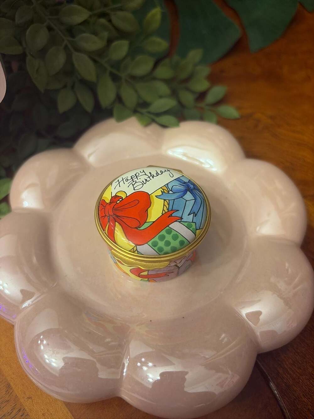 Halcyon Days Enamels 1994 Happy Birthday Trinket Box Designed by Tiffany & Co.